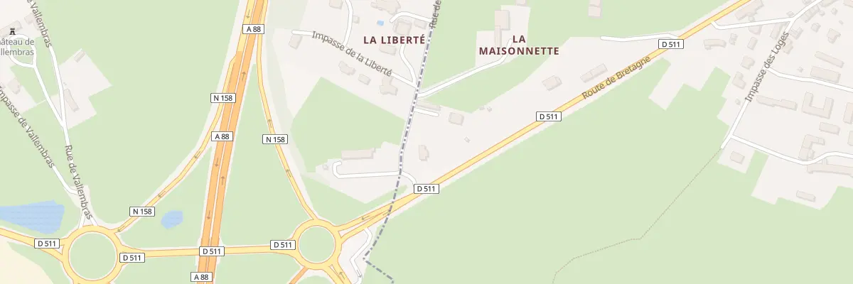Plan du 38 Rte de Bretagne à Falaise