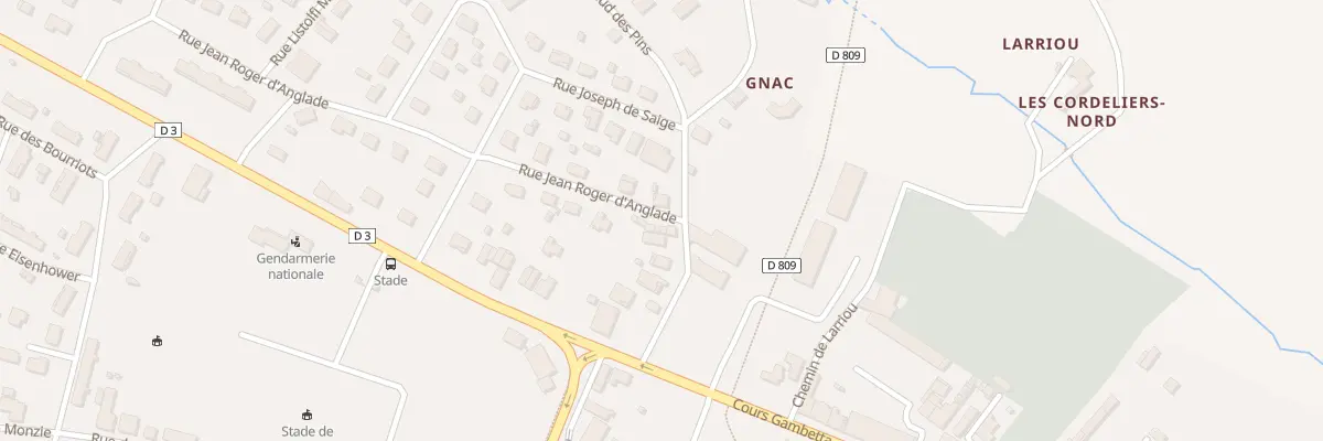 Plan du 21 Rue Jean Roger d’Anglade à Bazas