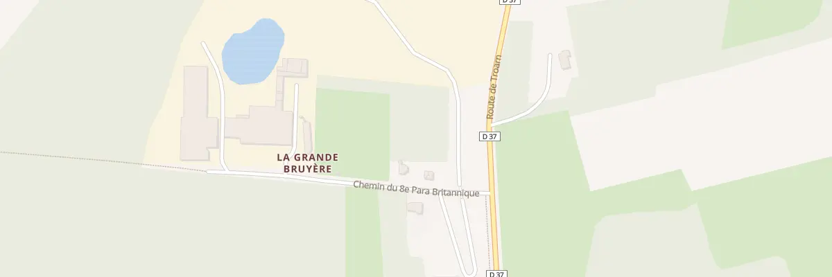 Plan du 5002 Che du 8ème Para Britannique à Bavent