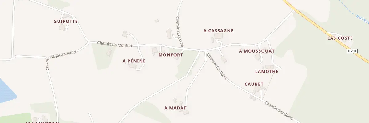 Plan du 361 Chem de Monfort à Lannux