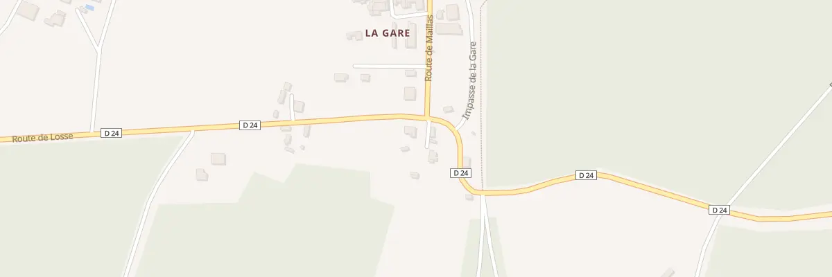 Plan du 2452 Rte de Losse à Bourriot-Bergonce