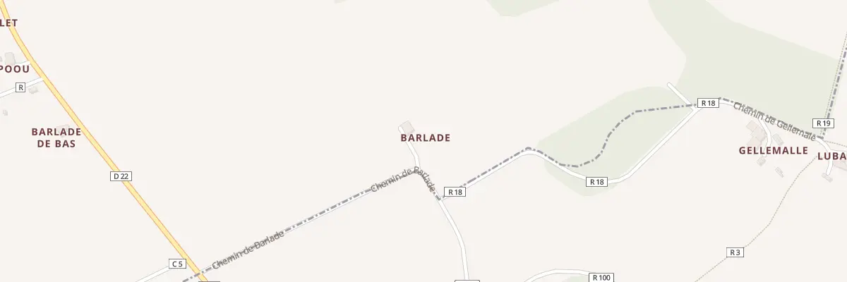 Plan du 293 Chem de Barlade à Lannux