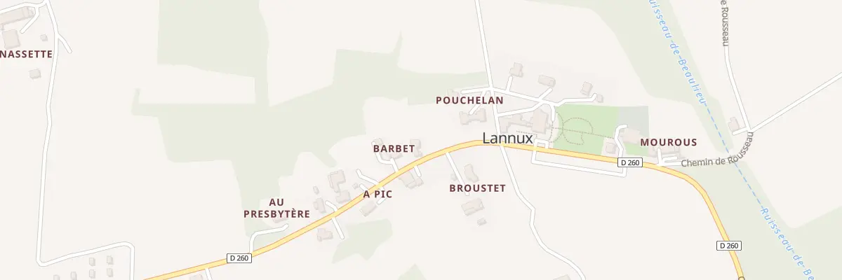 Plan du 717 Chem du Village à Lannux