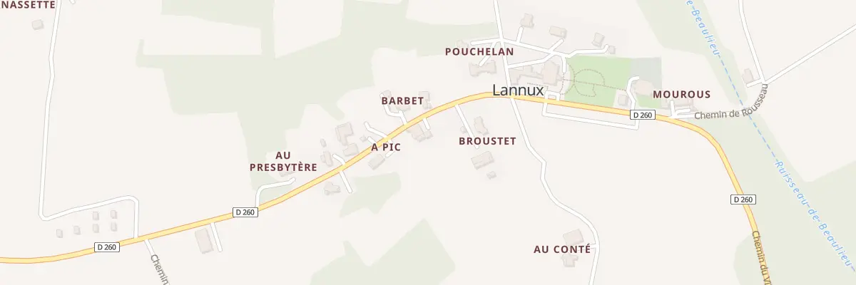 Plan du 696 Chem du Village à Lannux