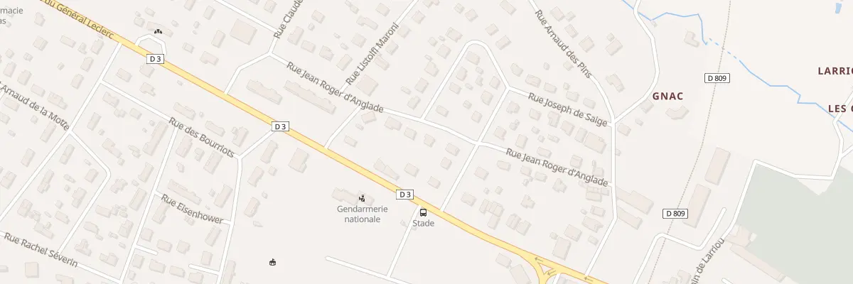 Plan du 9 Rue Jean Roger d’Anglade à Bazas