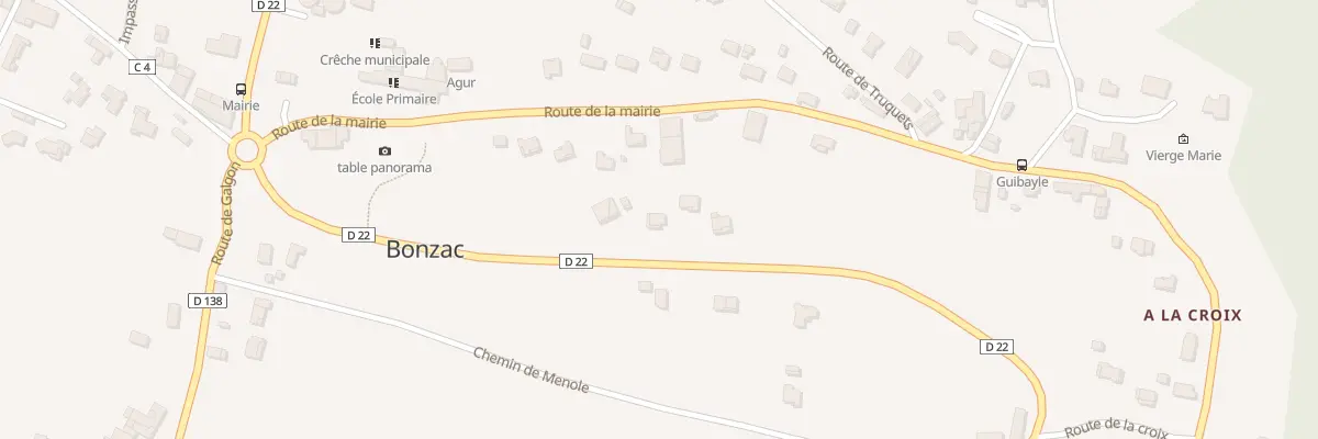 Plan du 319 Rte de Saint-Denis de Pile à Bonzac