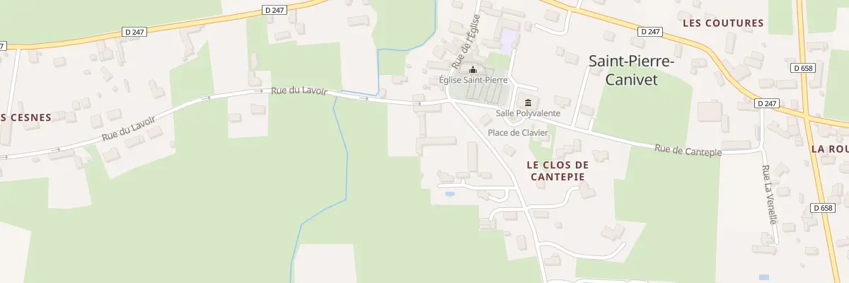 Plan du 1 Rue de l’Eglise à Saint-Pierre-Canivet