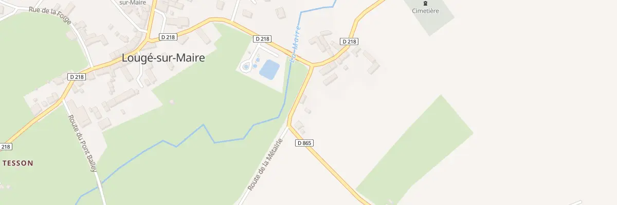 Plan du 65 Rte des Hunières à Lougé-sur-Maire