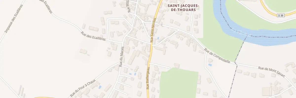 Plan du 2 Rue Baillergeau à Saint-Jacques-de-Thouars