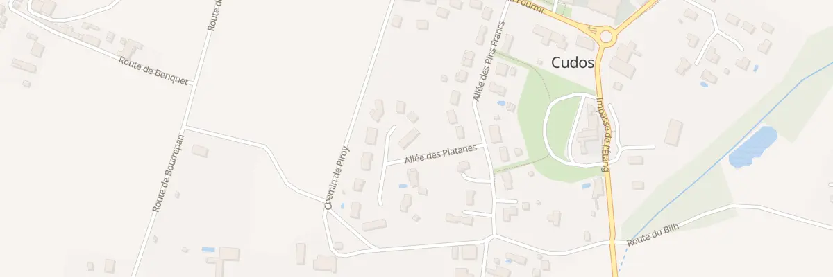 Plan du 1 All des Platanes à Cudos