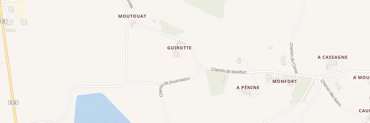 Plan du 284 Che de Guirotte à Lannux