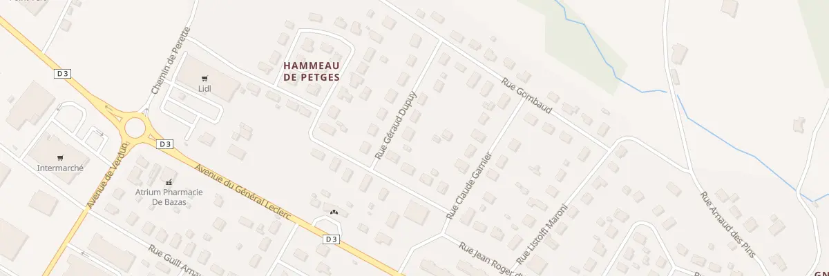 Plan du 1 Rue Géraud Dupuy à Bazas