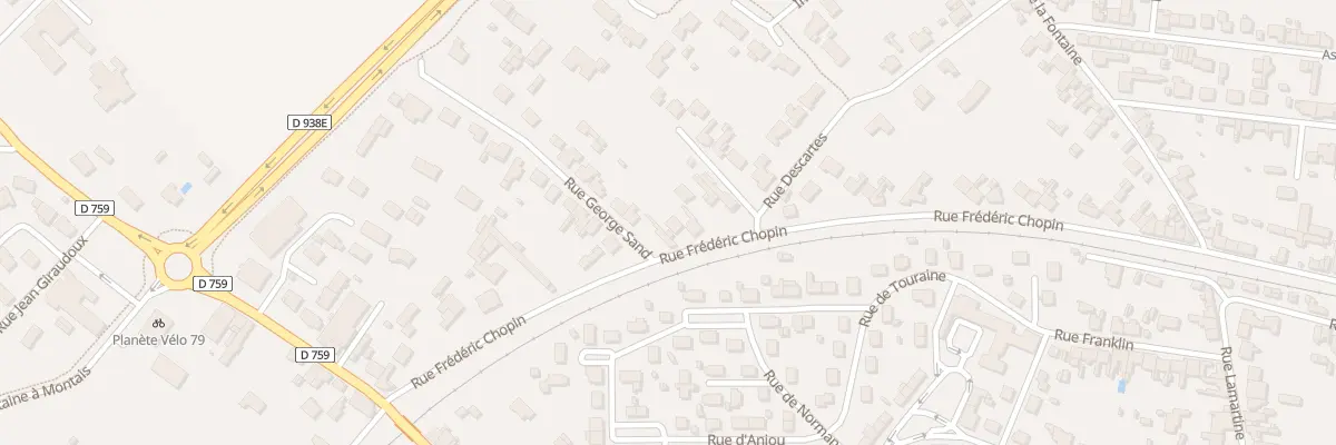 Plan du 25 Rue Frédéric Chopin à Thouars