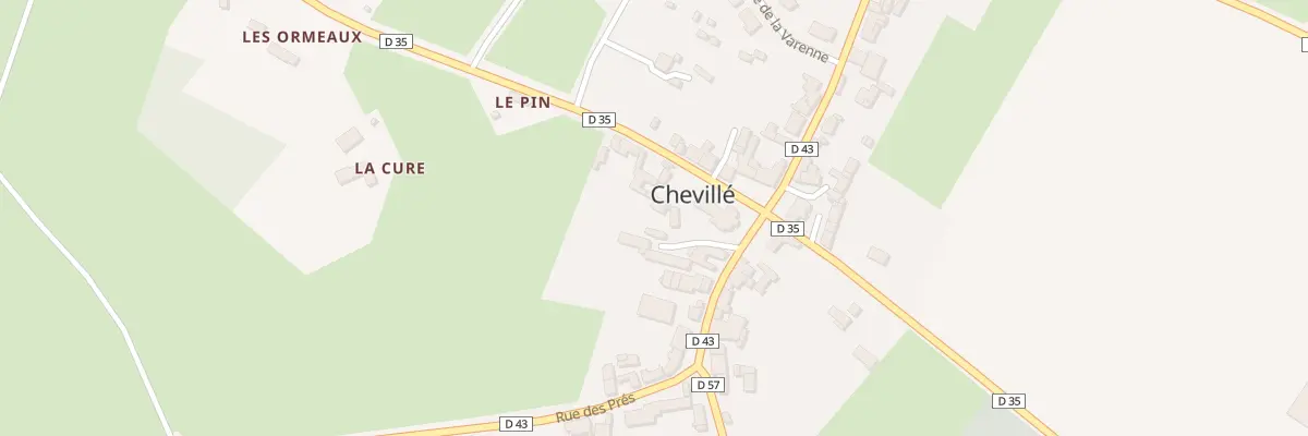 Plan du 2 Rue du Prieure à Chevillé