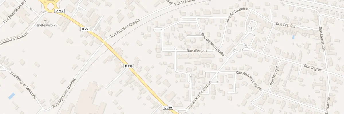 Plan du 1 Pl du Maine à Thouars