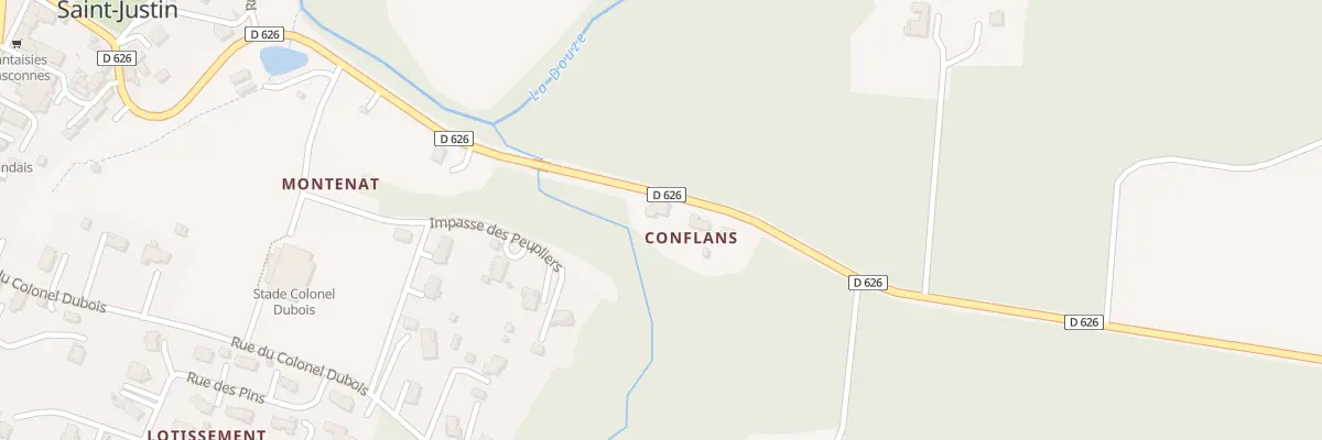 Plan du 196 Rte de Labastide à Saint-Justin