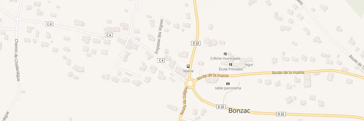 Plan du 57 Rte de Maransin à Bonzac