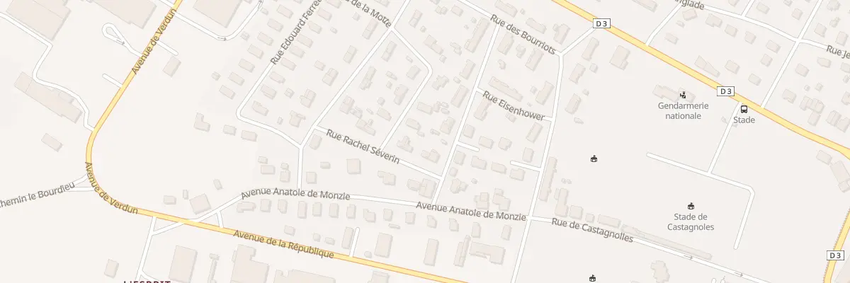 Plan du 3 Rue Rachel Severin à Bazas