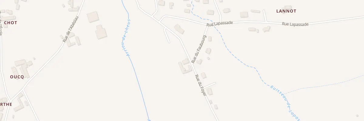 Plan de la Rue du Foyer à Riupeyrous