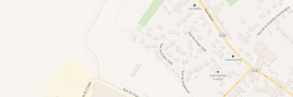 Plan du 28 Rue du Huit Mai 1945 à Segonzac