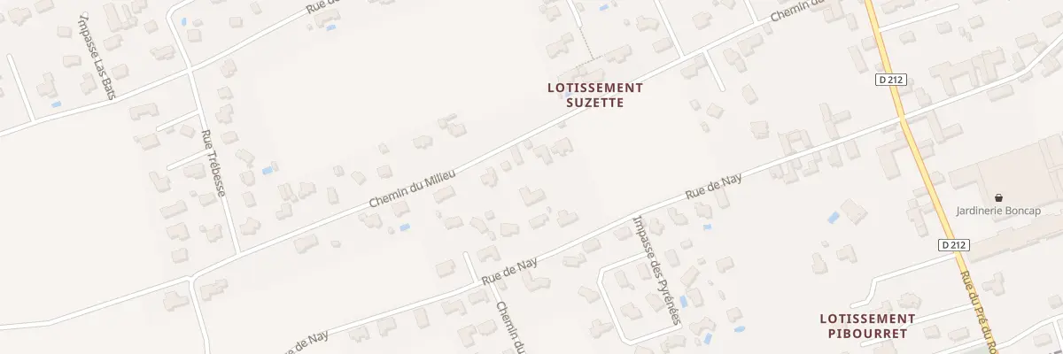 Plan du 14 Che du Milieu à Bordères