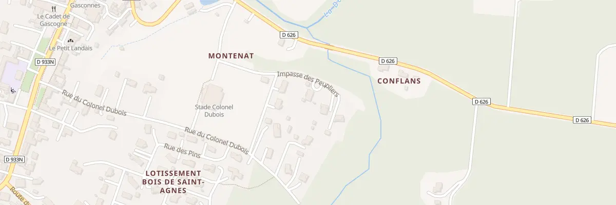 Plan du 1 Imp des Peupliers à Saint-Justin