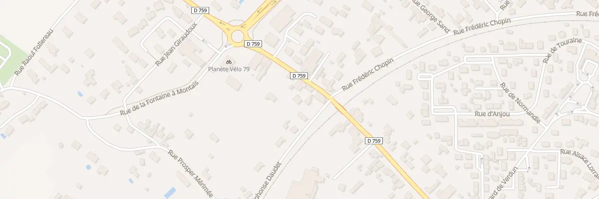 Plan du 3 Rue Gaston Chérau à Thouars