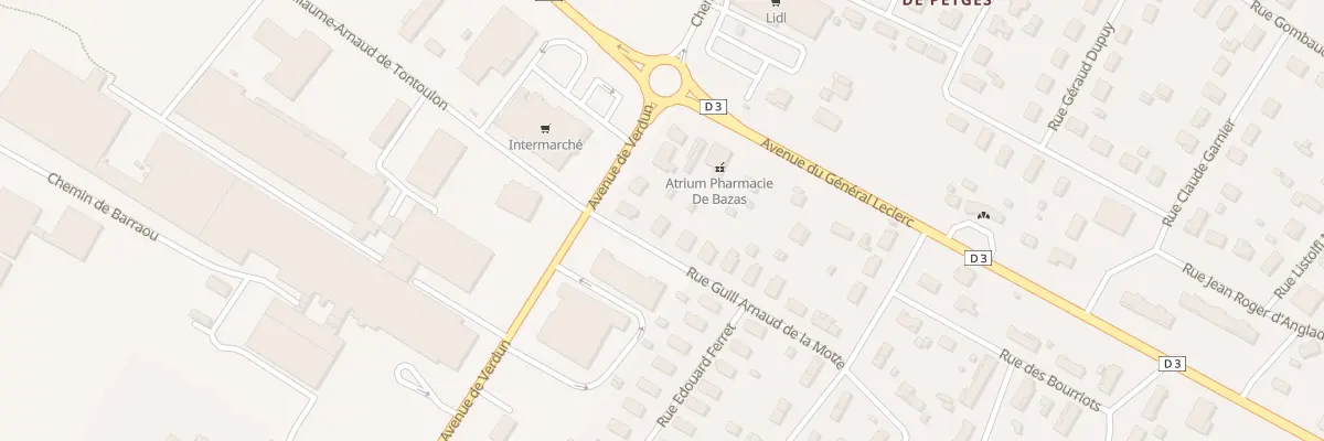 Plan du 17 Rue Guill Arnaud de la Motte à Bazas