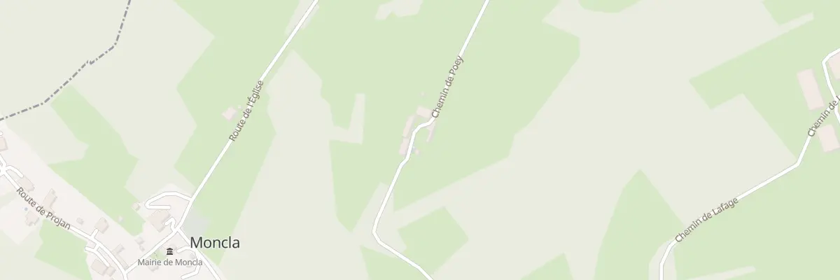 Plan du 360 Che de Poey à Moncla