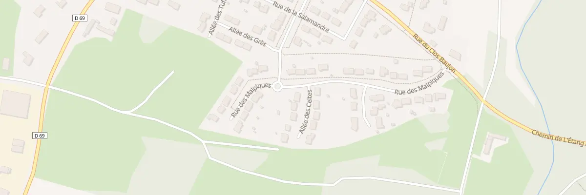 Plan du 2 All des Celtes à Gennes-Val-de-Loire