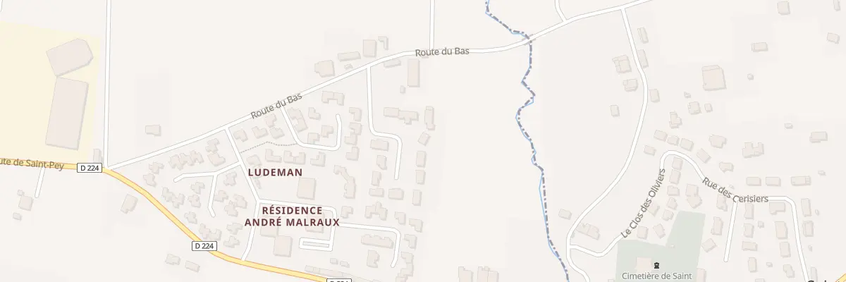 Plan du 4 All de la Plaine de Ludeman à Langon