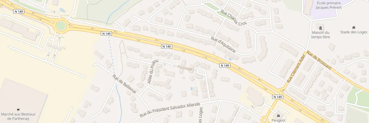 Plan du 27 All du Poitou à Parthenay