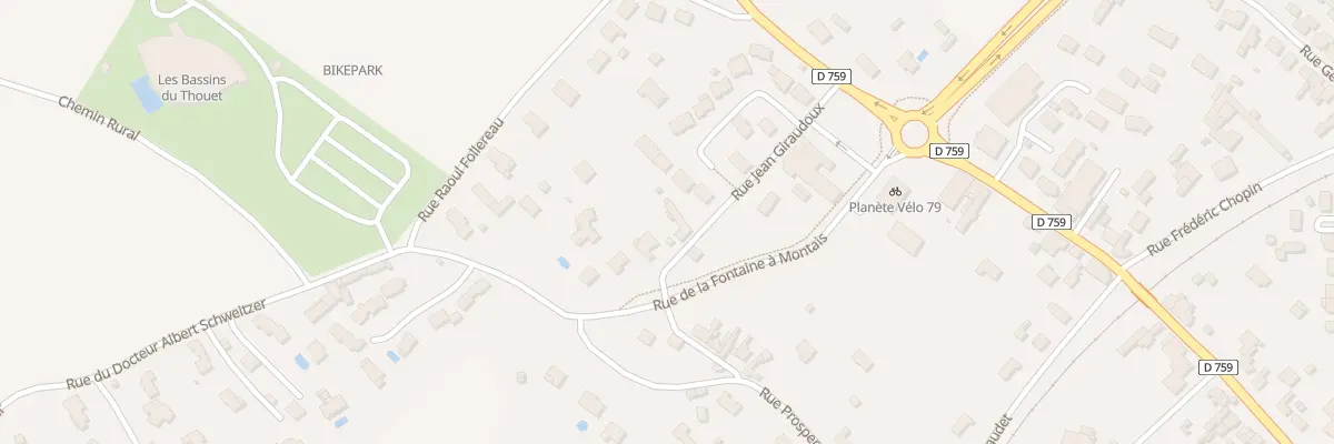 Plan du 9 Rue Jean Giraudoux à Thouars