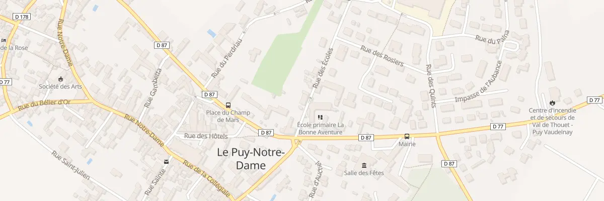 Plan du 1 Rue des Ecoles au Puy-Notre-Dame