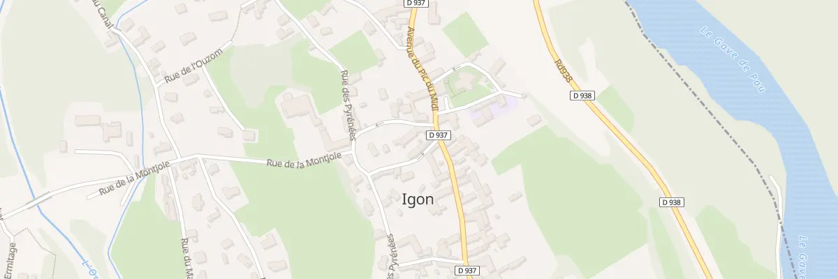 Plan de la Rue du General Camors à Igon