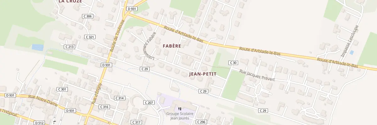 Plan du 5396F A Fabere à Barcelonne-du-Gers