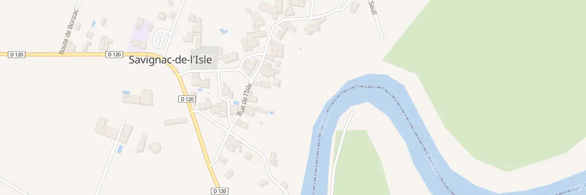 Plan du 36 Bourg à Savignac-de-l’Isle