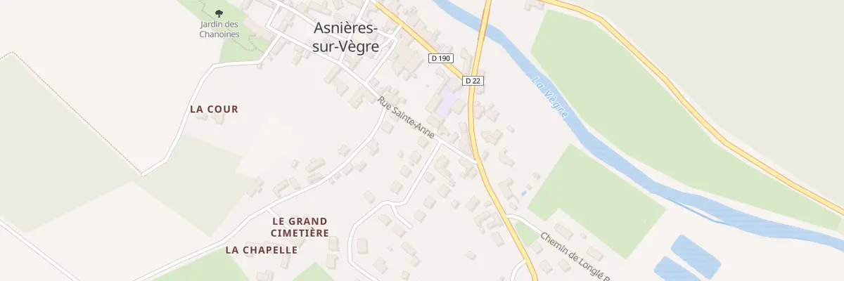 Plan du 1 Pl des Bourgneufs à Asnières-sur-Vègre