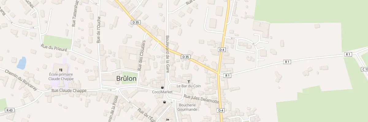 Plan du 7 Rue de L Hopital à Brûlon