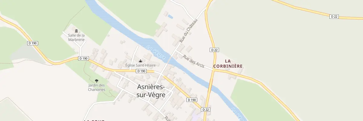 Plan du 1 Rue du Chateau à Asnières-sur-Vègre