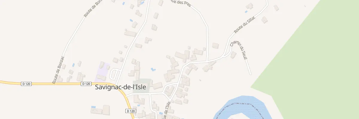 Plan du 28 Bourg à Savignac-de-l’Isle