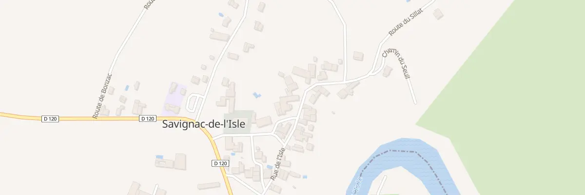 Plan du 20A Bourg à Savignac-de-l’Isle