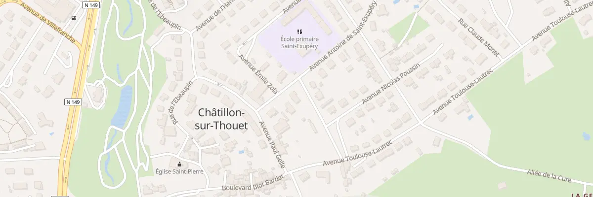 Plan du 3 Av Antoine de Saint-Exupéry à Châtillon-sur-Thouet