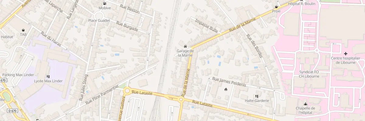 Plan du 25 Rue de la Marne à Libourne