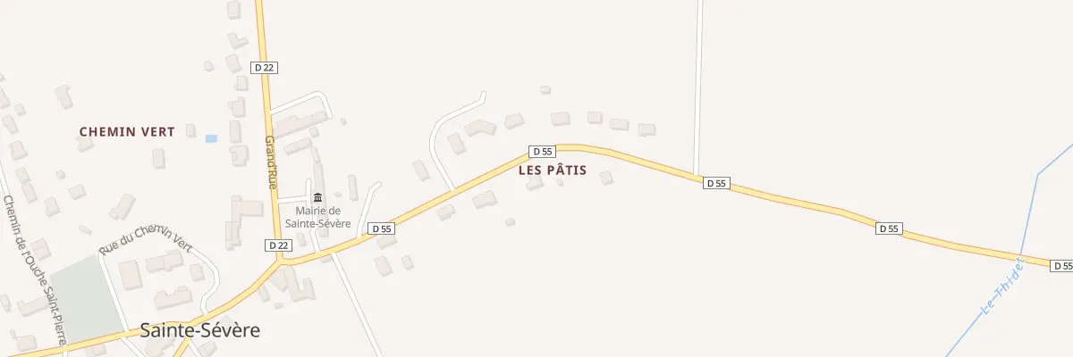 Plan du 8 Rue du Chail à Sainte-Sévère