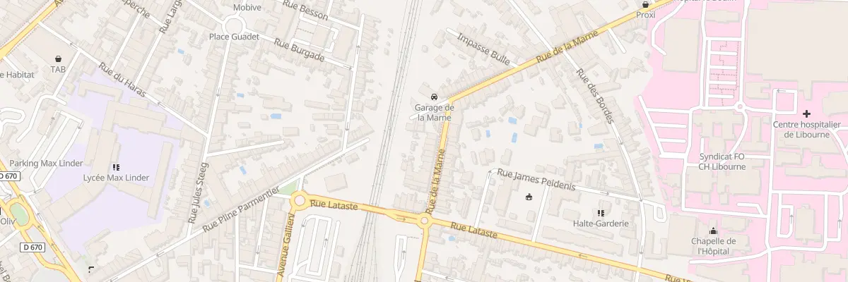 Plan du 21 Rue de la Marne à Libourne