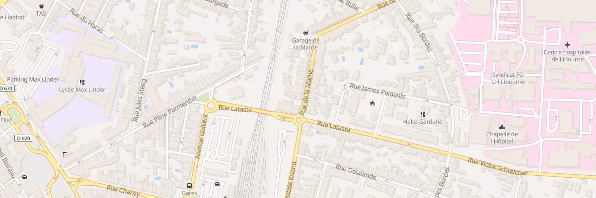 Plan du 7 Rue de la Marne à Libourne