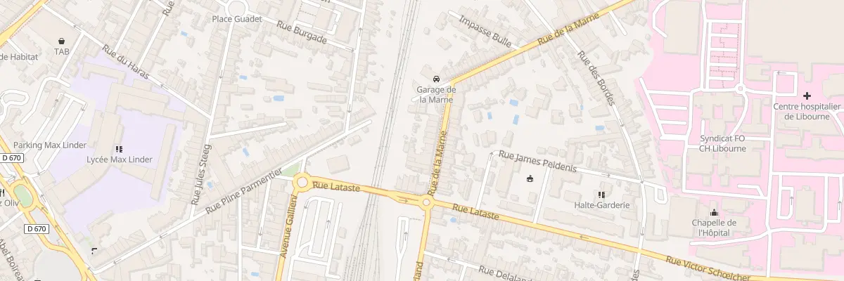 Plan du 15 Rue de la Marne à Libourne