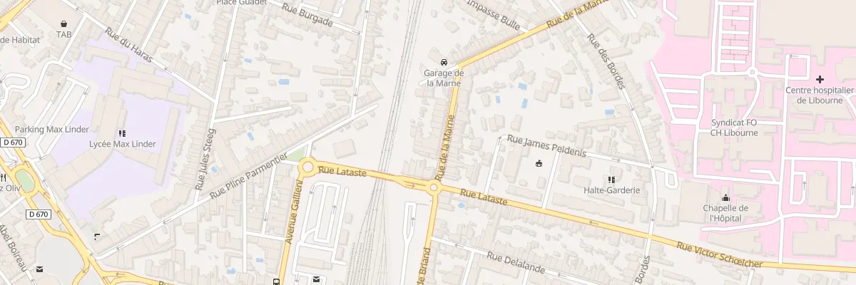 Plan du 11 Rue de la Marne à Libourne