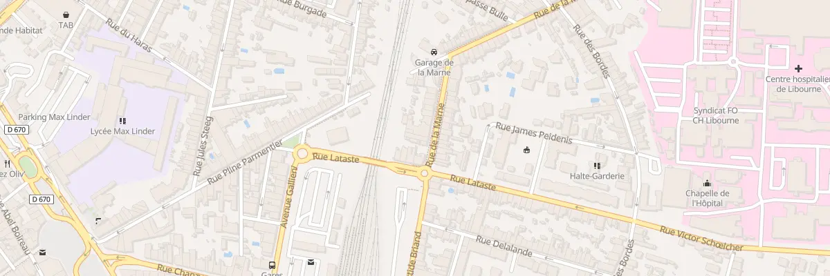 Plan du 9 Rue de la Marne à Libourne